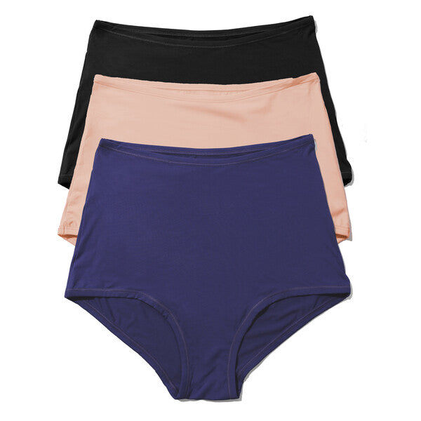 3-Pack YourFit One Size High Rise Boyshort | Black/Almond/Retrograde