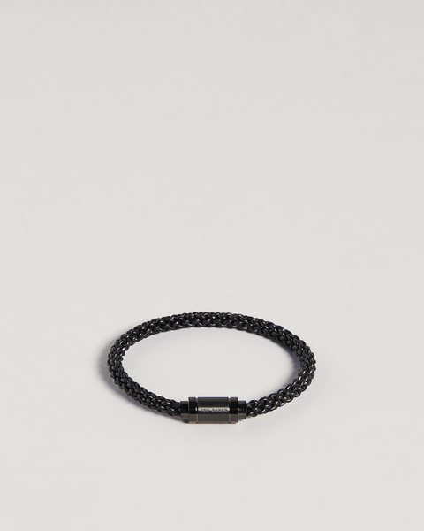Men | Leather Woven Bracelet | Black