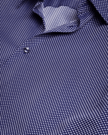 Men | Long Sleeve Circle Weave Shirt | Navy