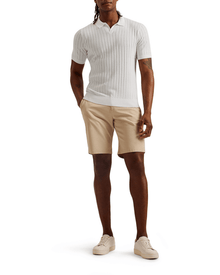 Men | Short Sleeve Regular Open Collar Po | White Multi (V2)