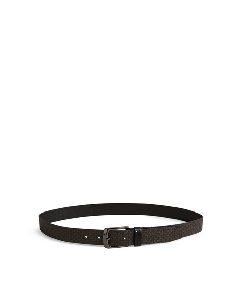 Women | Printed Leather Belt | Black