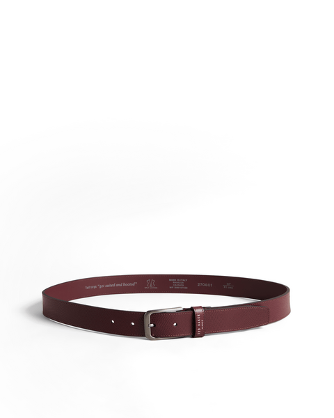 Women | Lizard Effect Belt | Maroon