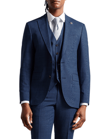Men | Check Waistcoat | Navy