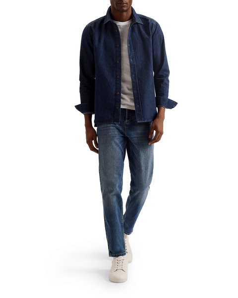 Men | Long Sleeve Denim Shirt | Blue (V2)