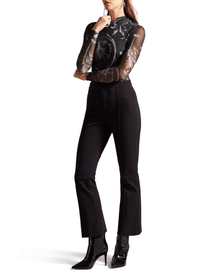 Women | High Neck Mesh Top | Black (V2)