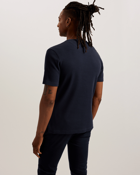 Men | Frute Short Sleeve Reg Textured T Shirt | Navy