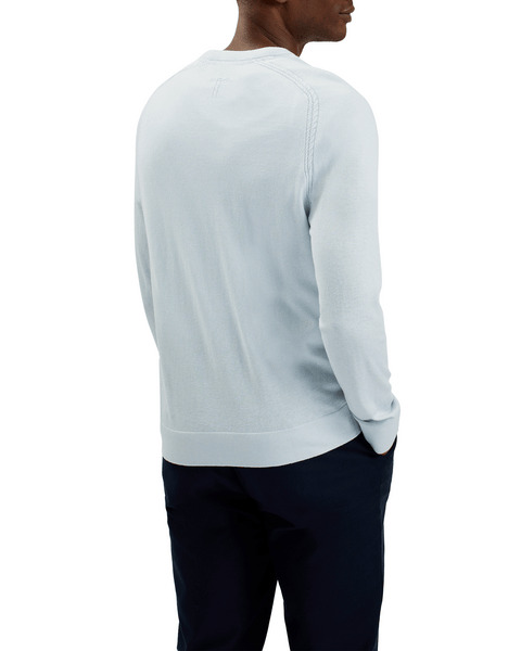 Men | Long Sleeve Regular Silk Blend Cre | Light Blue