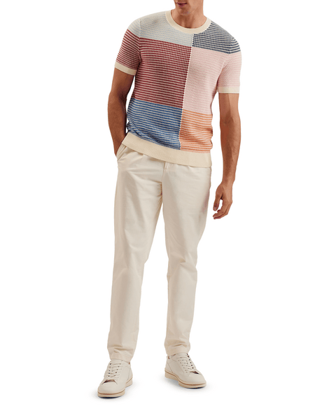 Men | Short Sleeve Regular Colour Block T | Multicolor