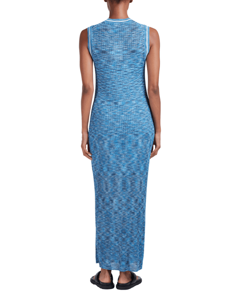 Women | Space Dye SleeveleShort Sleeve Maxi | Blue