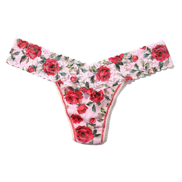 Signature Lace Low Rise Thong | Je Taime (Pink)