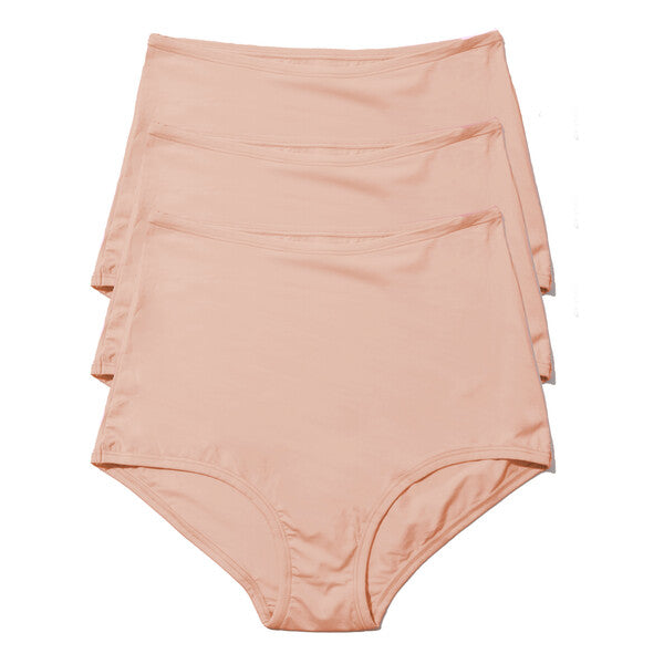 Your Fit Os High Rise Boyshort 3Pack | Almond Milk (Brown)