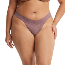 Plus Size Daily Lace Original Rise Thong | Allspice Brown