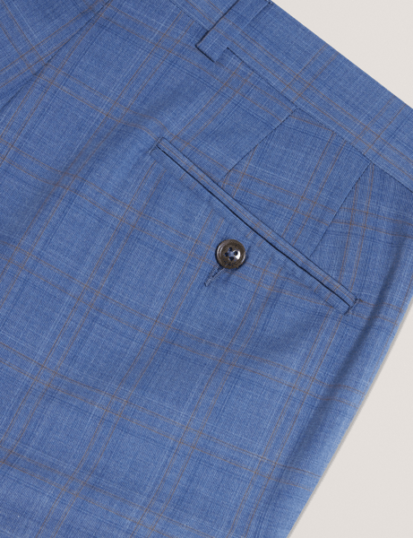 Men | Classic Wool Suit Trouser | Dark Blue (V2)