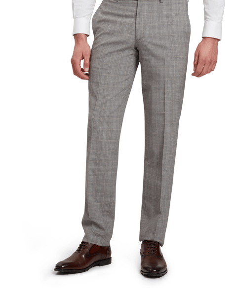 Men | Classic Wool Suit Trouser | Light Pastel Grey (V3)