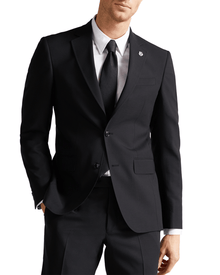 Men | Classic Wool Suit Jacket | Black
