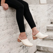 Womens | All-Day Heeled Mule | Bone