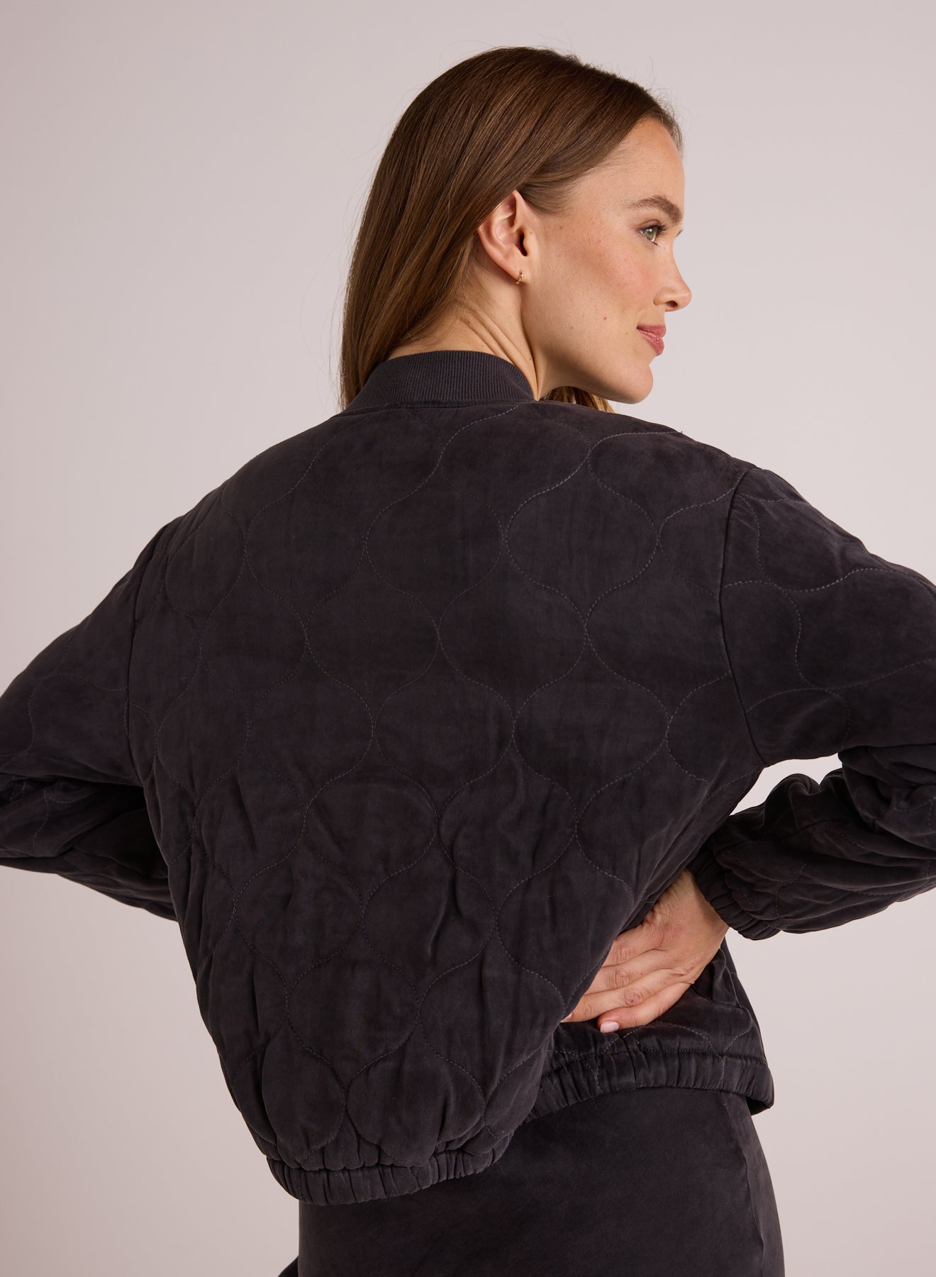 Wynter Quilted Bomber | Black