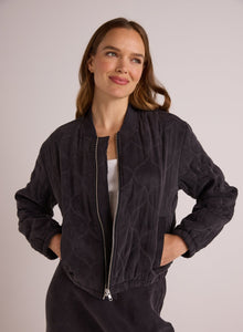 Wynter Quilted Bomber | Black