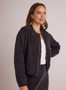 Wynter Quilted Bomber | Black