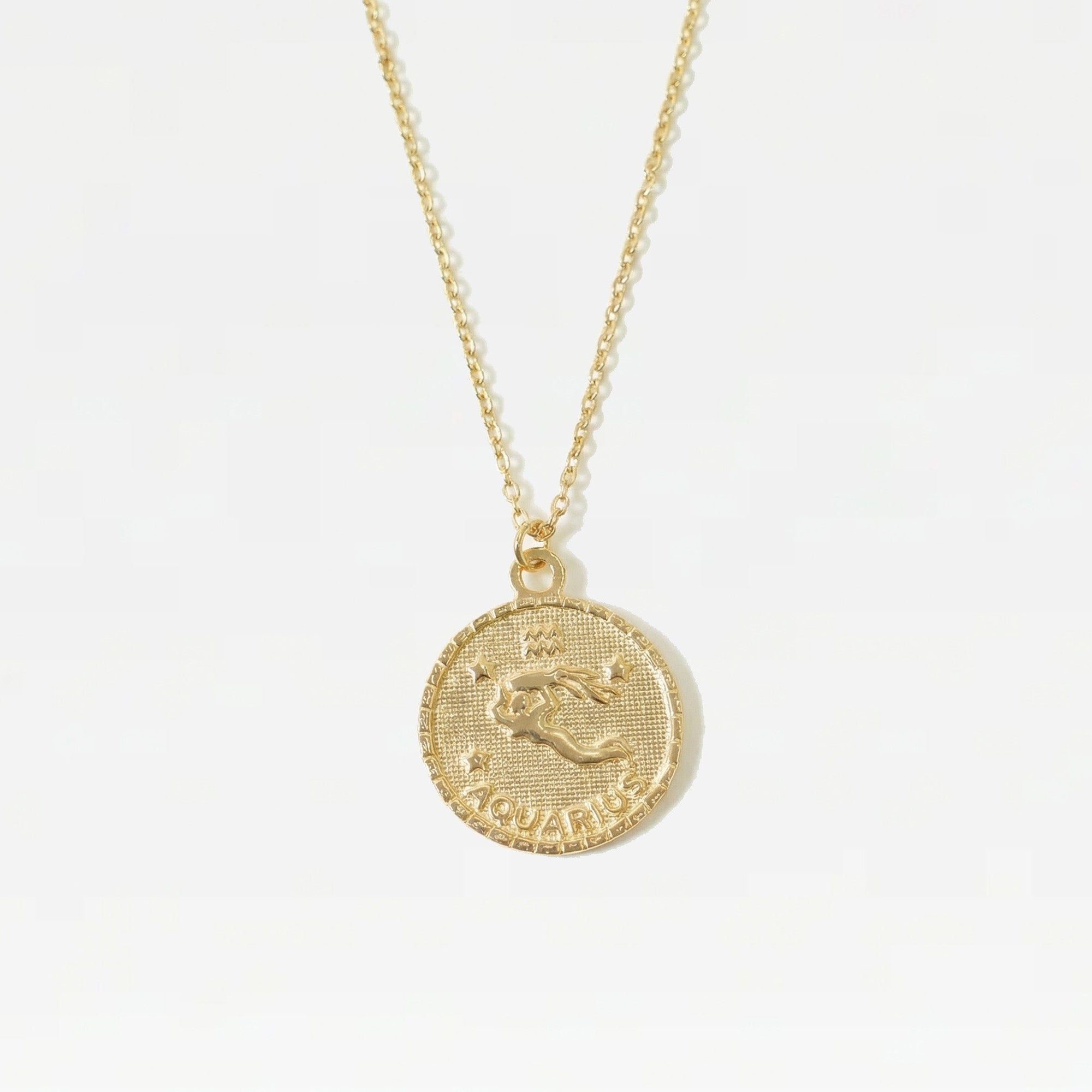 The Zodiac Medal Necklace | Gold Vermeil